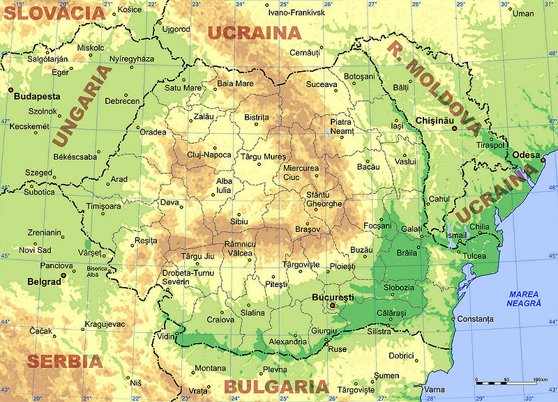 map of romania. I will write about Romania…